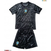 Otroške Nogometnih dresov Brazilija Vratar Gostujoči Copa America 2024 Kratki rokavi (+ hlače)